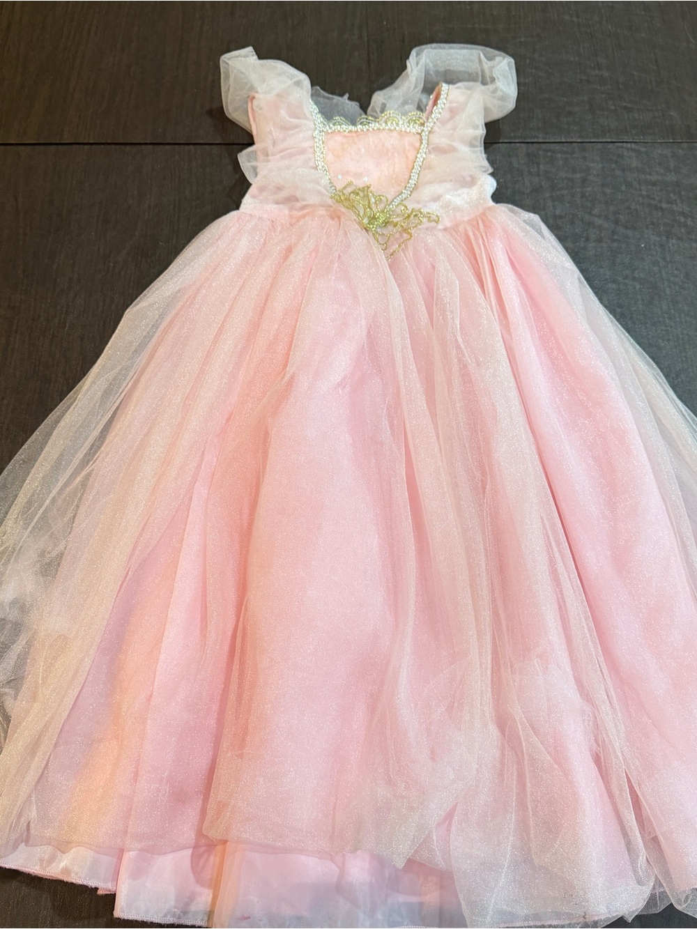 Fairy Dust Girls Sparkle Pink Tulle Princess Dress Sz XS (4)